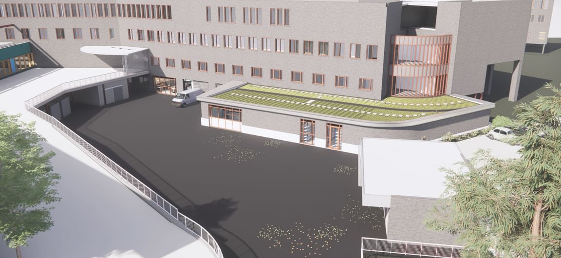 Gevel uitbreiding magazijn