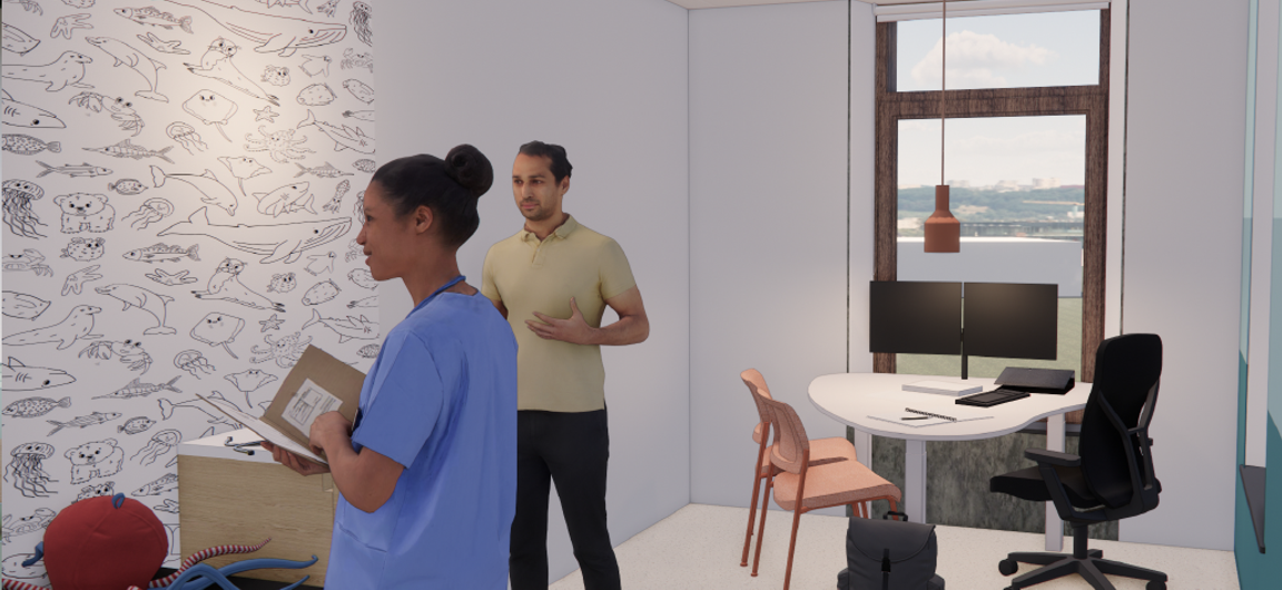 Spreek onderzoek kamer kindergeneeskunde